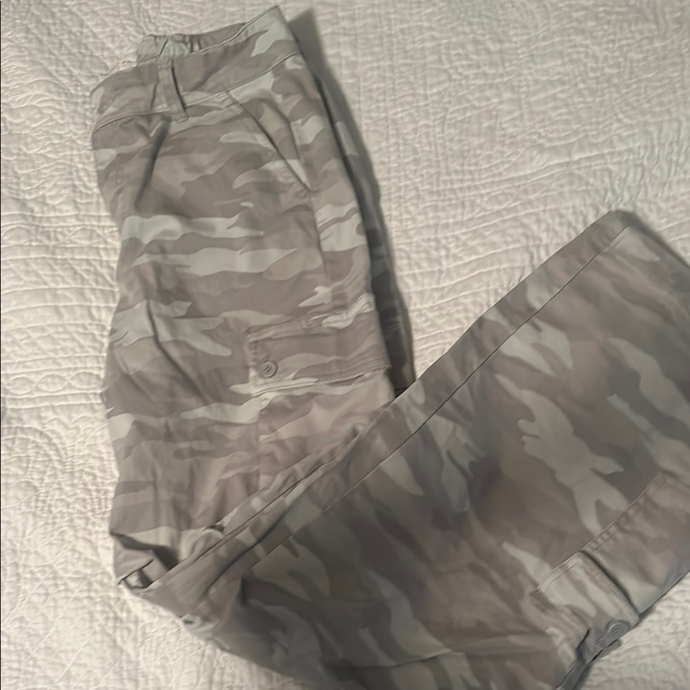 Gray Cargo Pants with Urban Camouflage